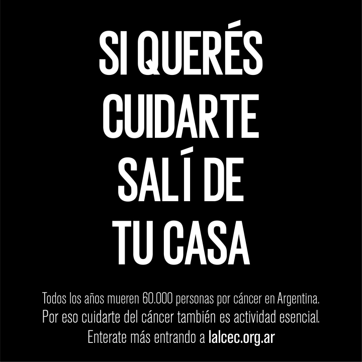 Campaña en Argentina para la atención del cáncer en tiempos de Covid
