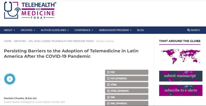 Qué barreras persisten tras la pandemia de COVID-19 para la adopción de la telemedicina en Latinoamérica