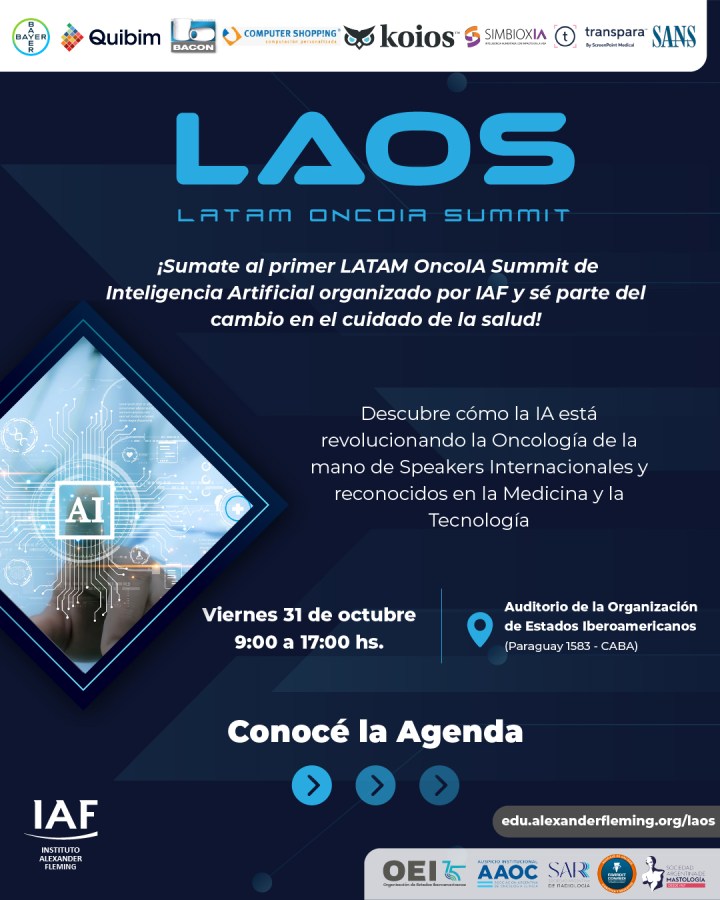 LAOS 2025: el Fleming organiza una jornada dedicada a  Inteligencia Artificial aplicada a medicina&nbsp;oncológica